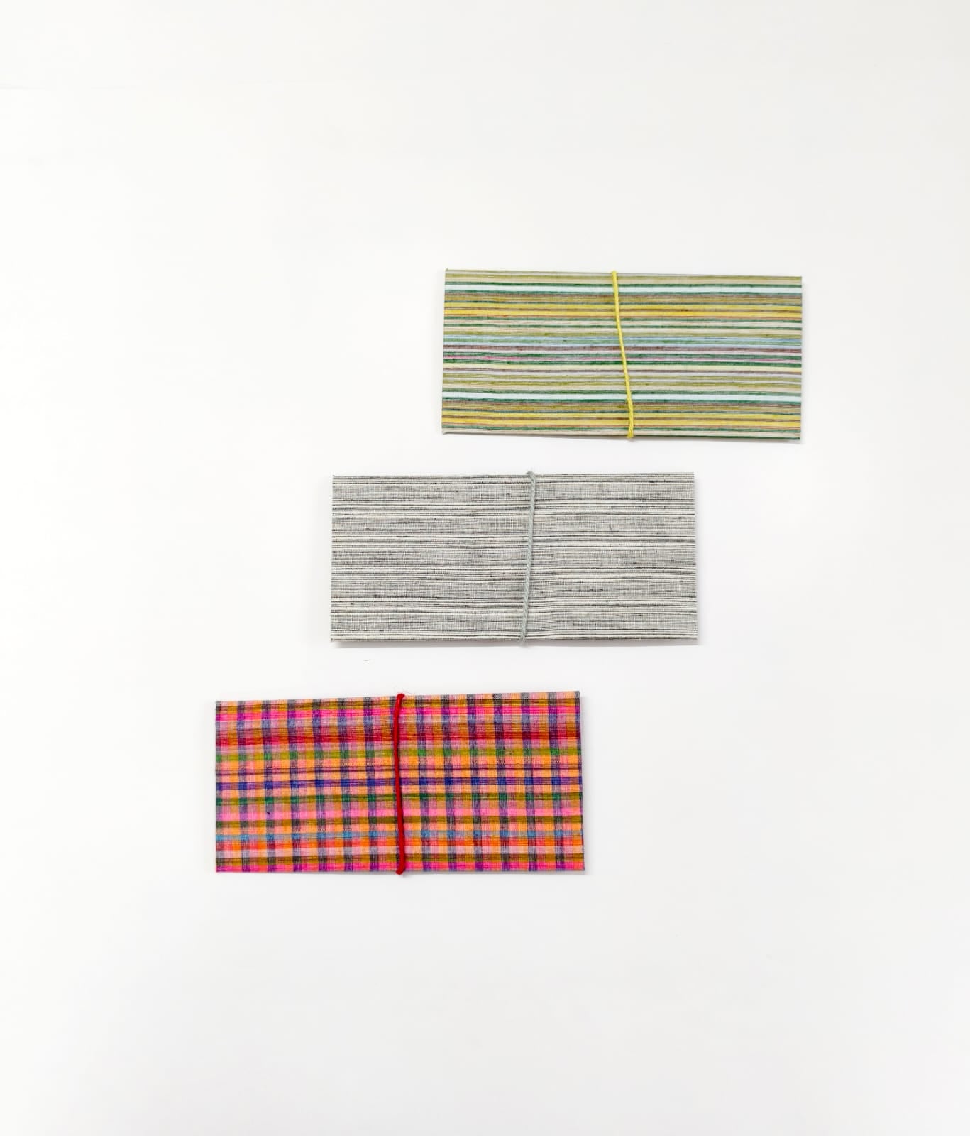Set Of 3 Handmade Fabric Envelopes - Mangalagiri Handloom