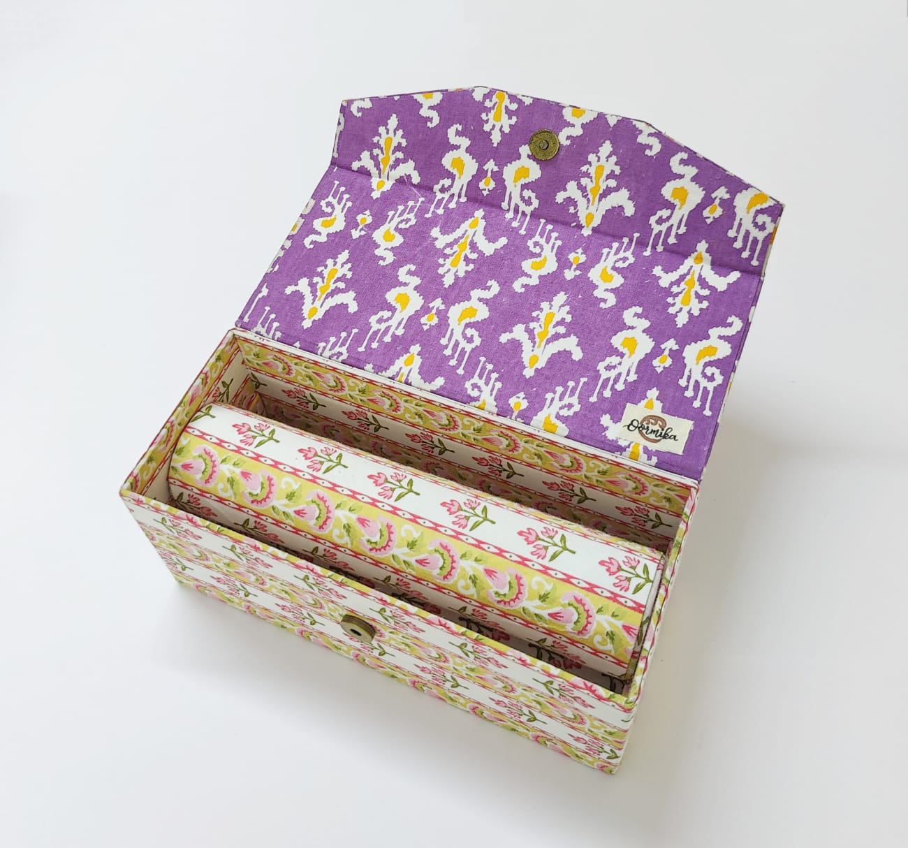 Bangle box with rod - Purple Flowers