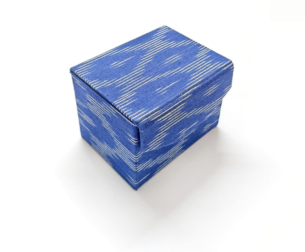 Bangle box - Small - Blue Ikkat