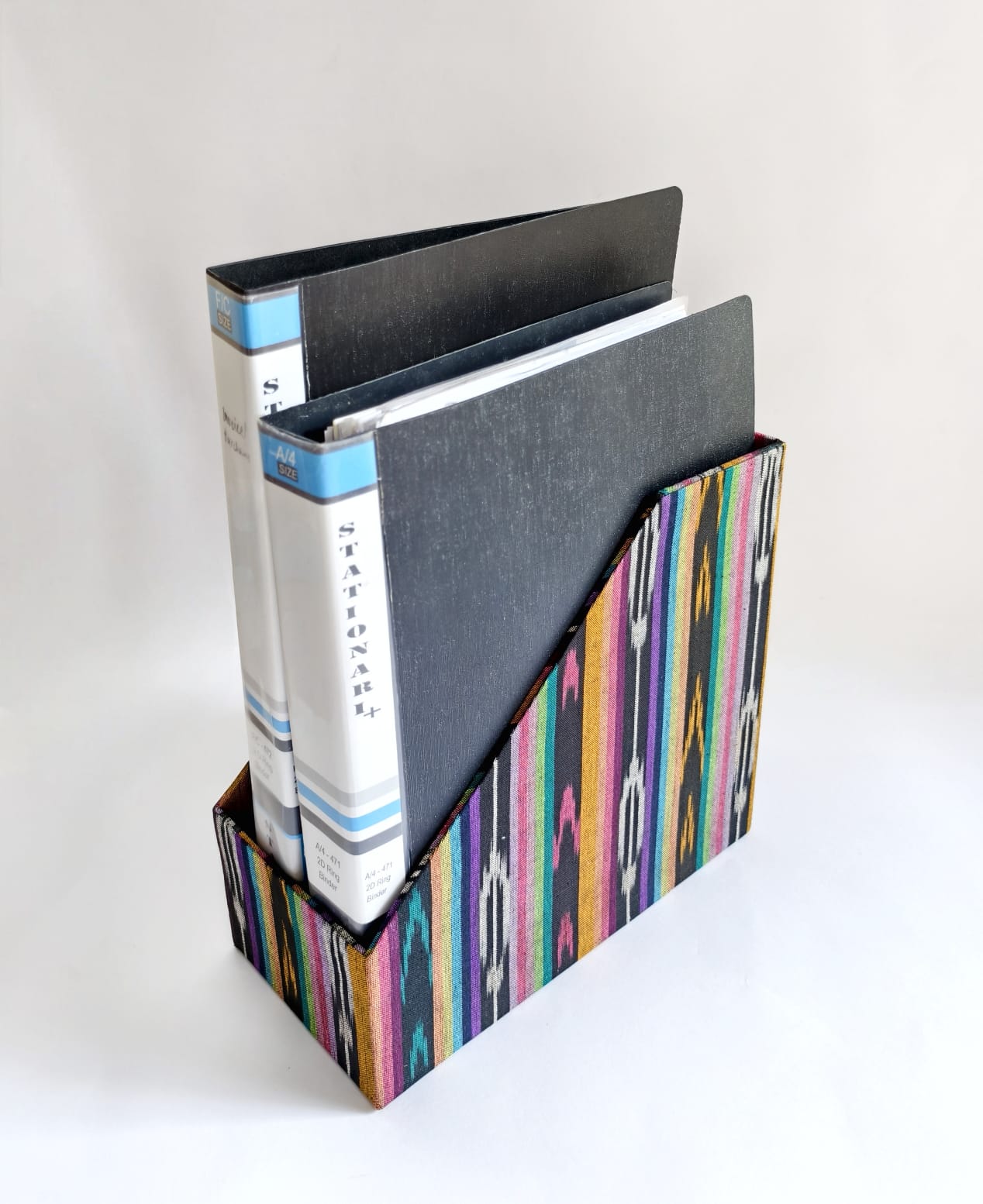 Book/ File Holder - A4 size - Black Ikkat
