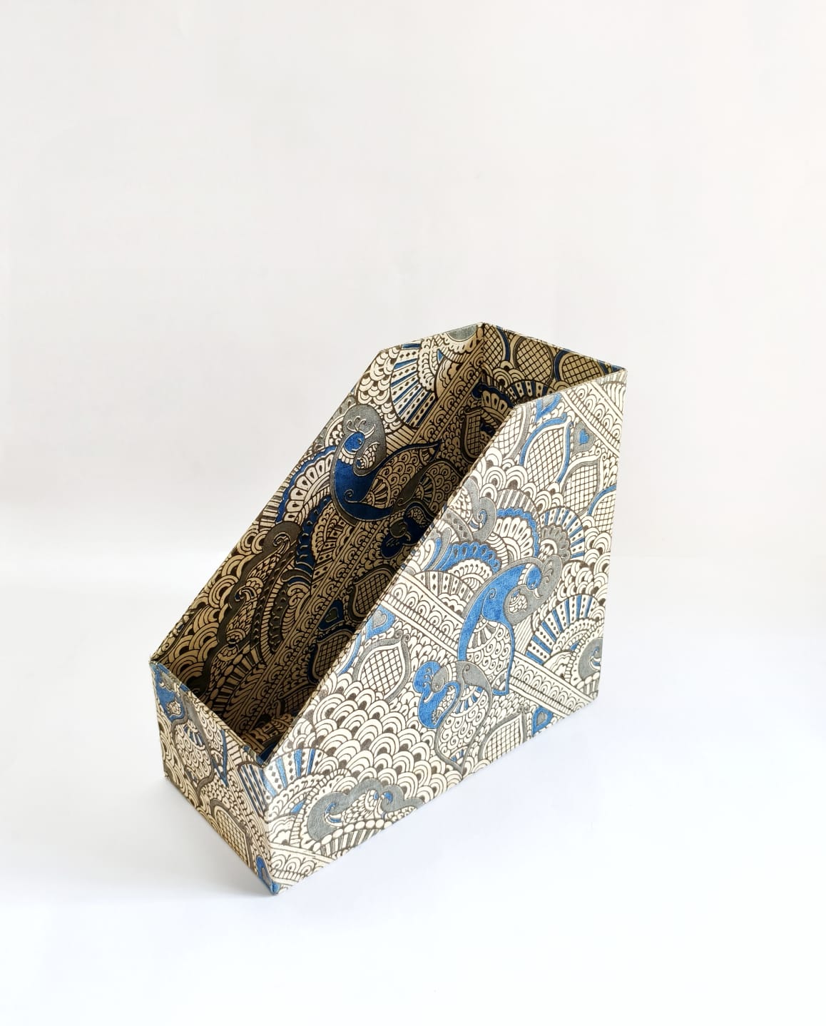 Book/ File Holder - A4 size - Grey Kalamkari