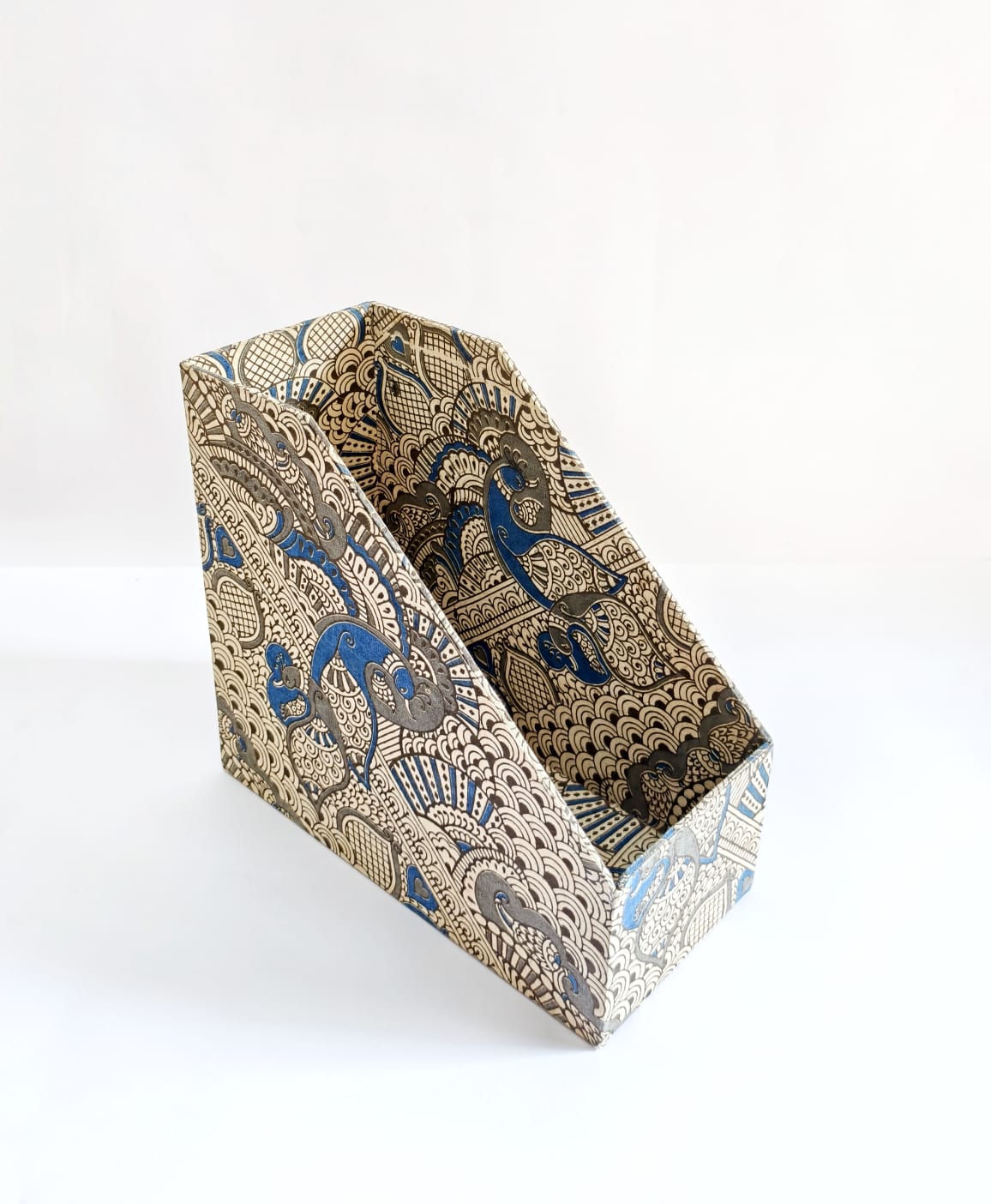 Book/ File Holder - A4 size - Grey Kalamkari