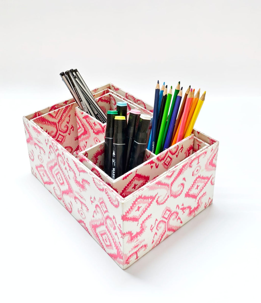 Set of 4 Desk Organizers - Pink