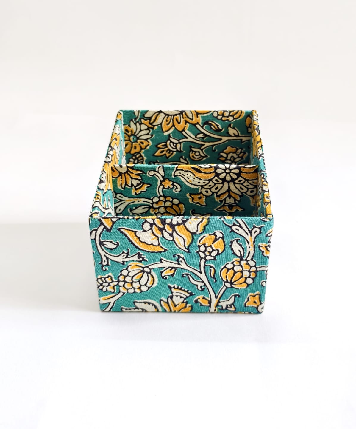 Small Remote control/ Multi-use/ Stationery Organizer - 2 slot - Floral Green