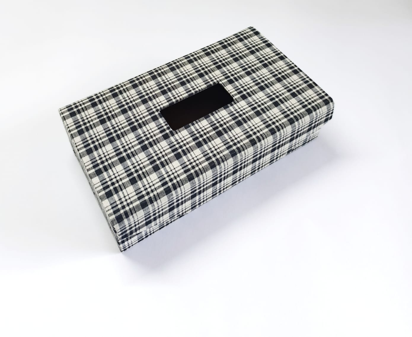 Rectangle tissue box - Black Checks