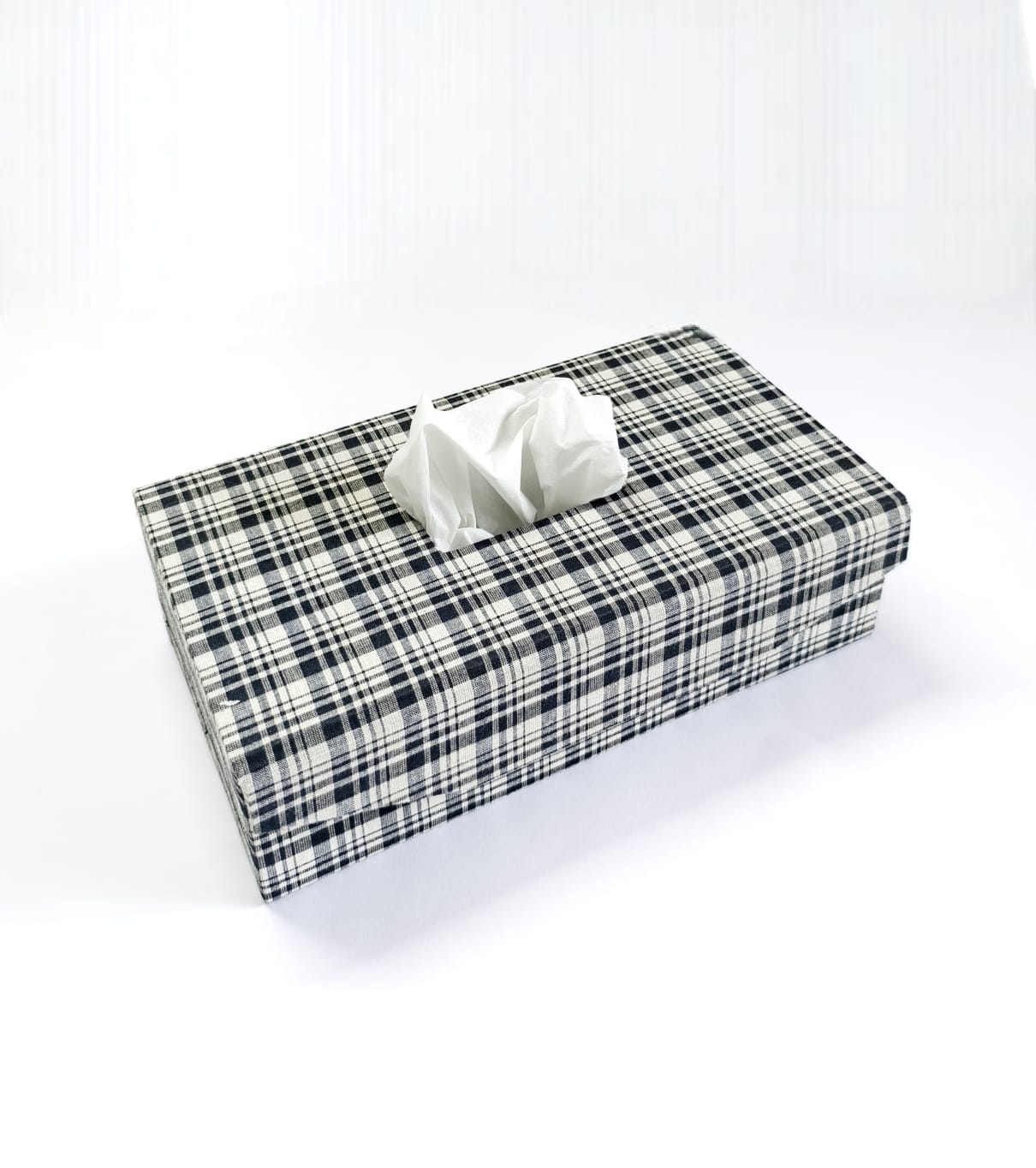 Rectangle tissue box - Black Checks