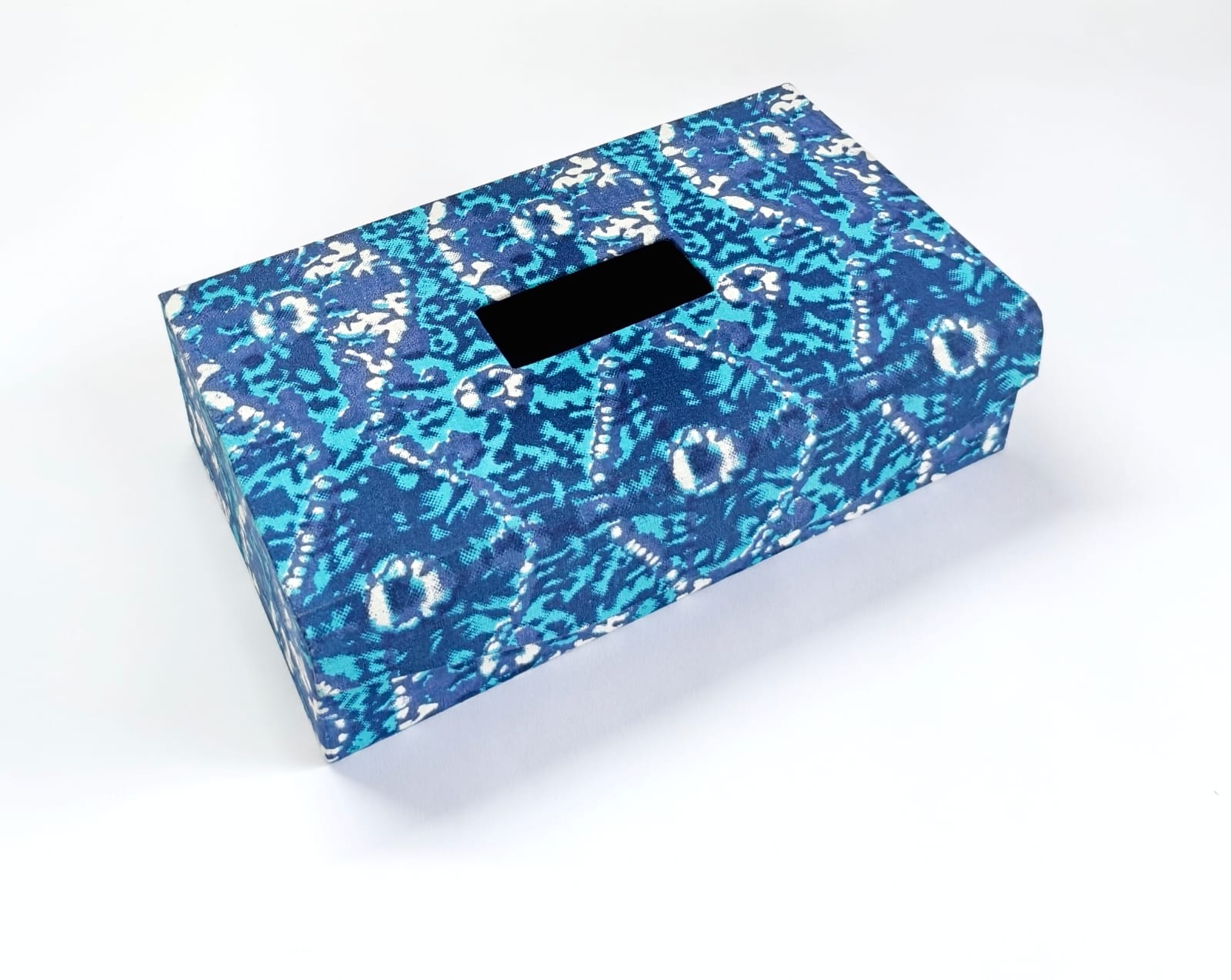 Rectangle tissue box, Blue - Tie and Dye