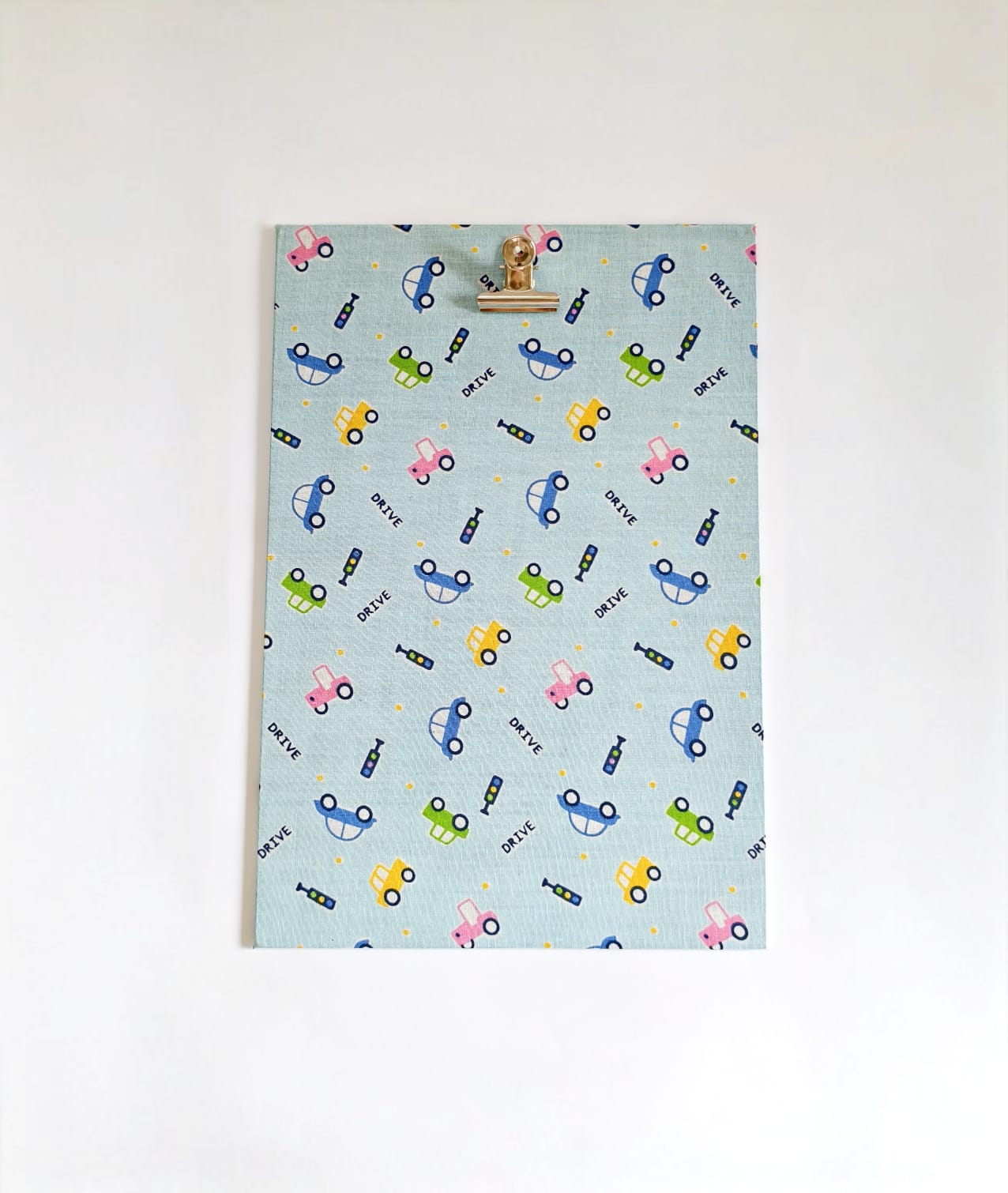 Clips pad - A4 size - Blue Cars