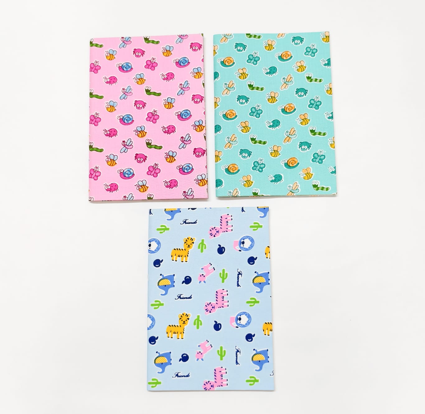 Notebooks - A5 size - Set of 3 - Bugs and Friends