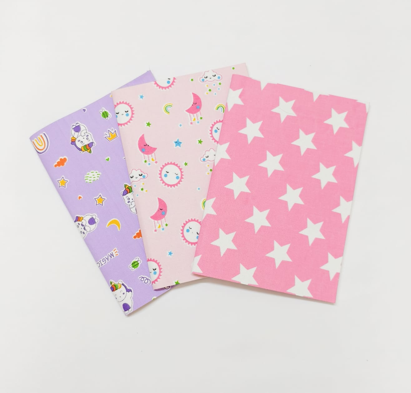 Notebooks - A5 size - Set of 3 - Stars &amp; Unicorns