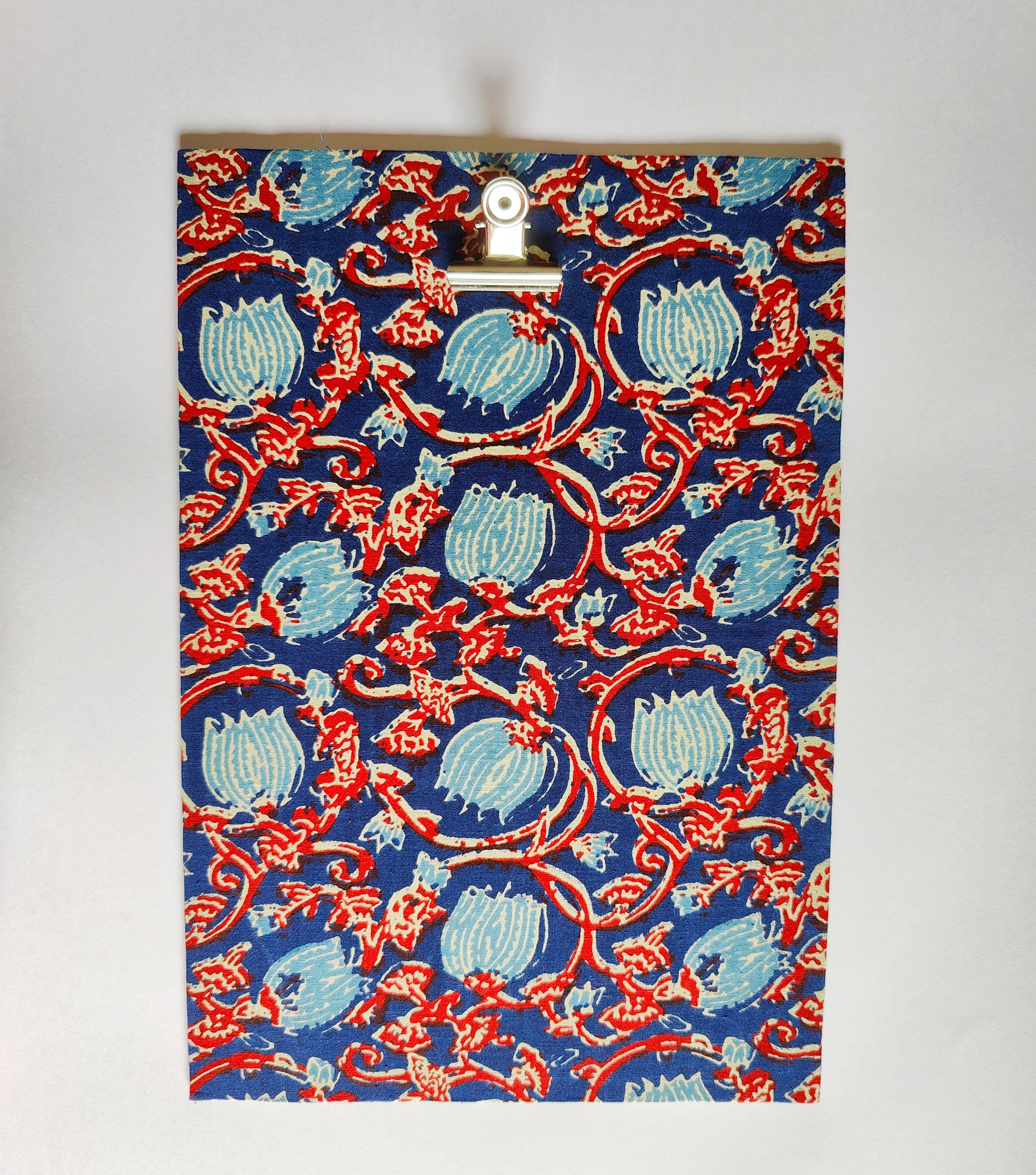 Clips pad - A4 size - Blue Flowers