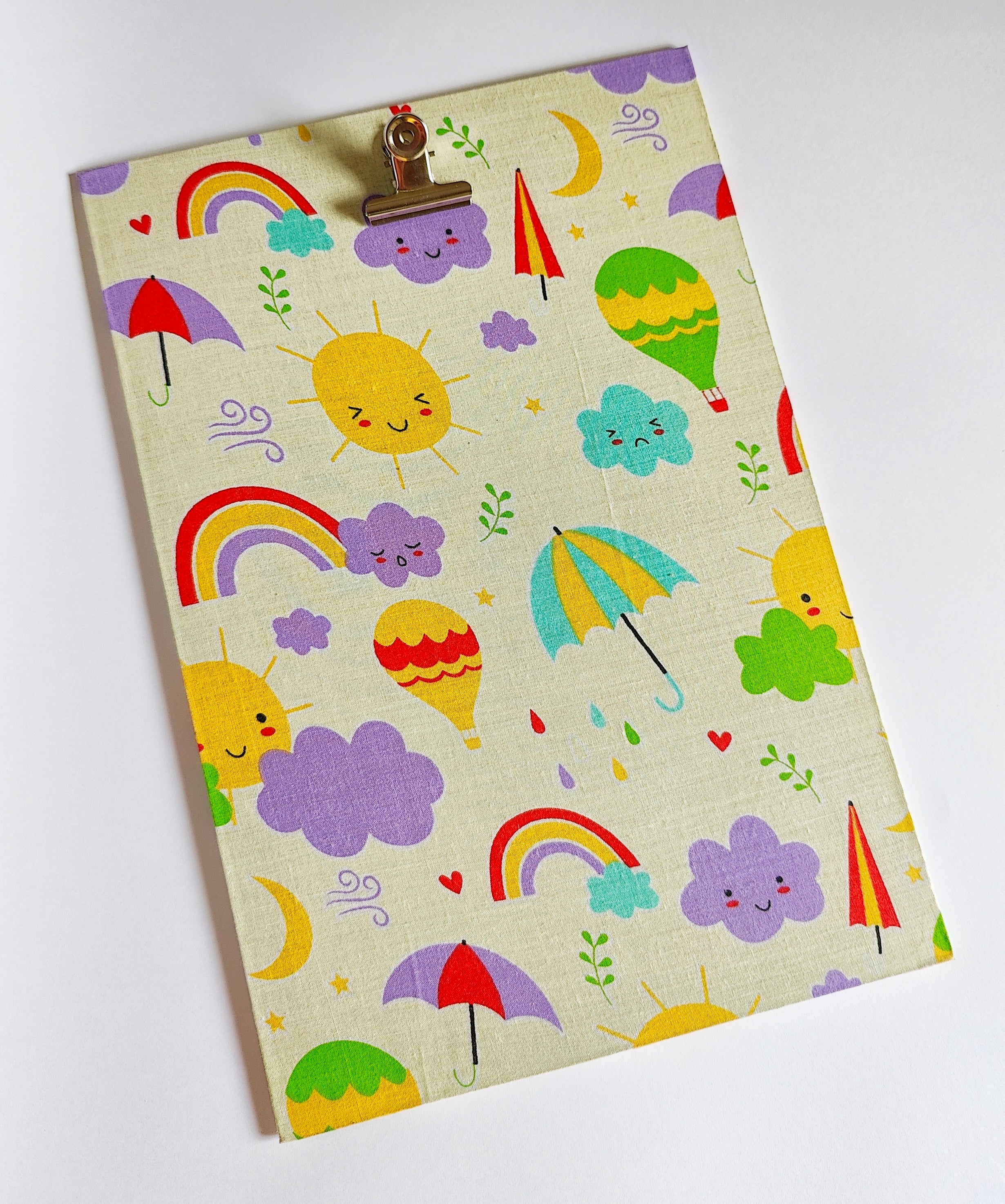 Clips pad - A4 size - Yellow Rainbows