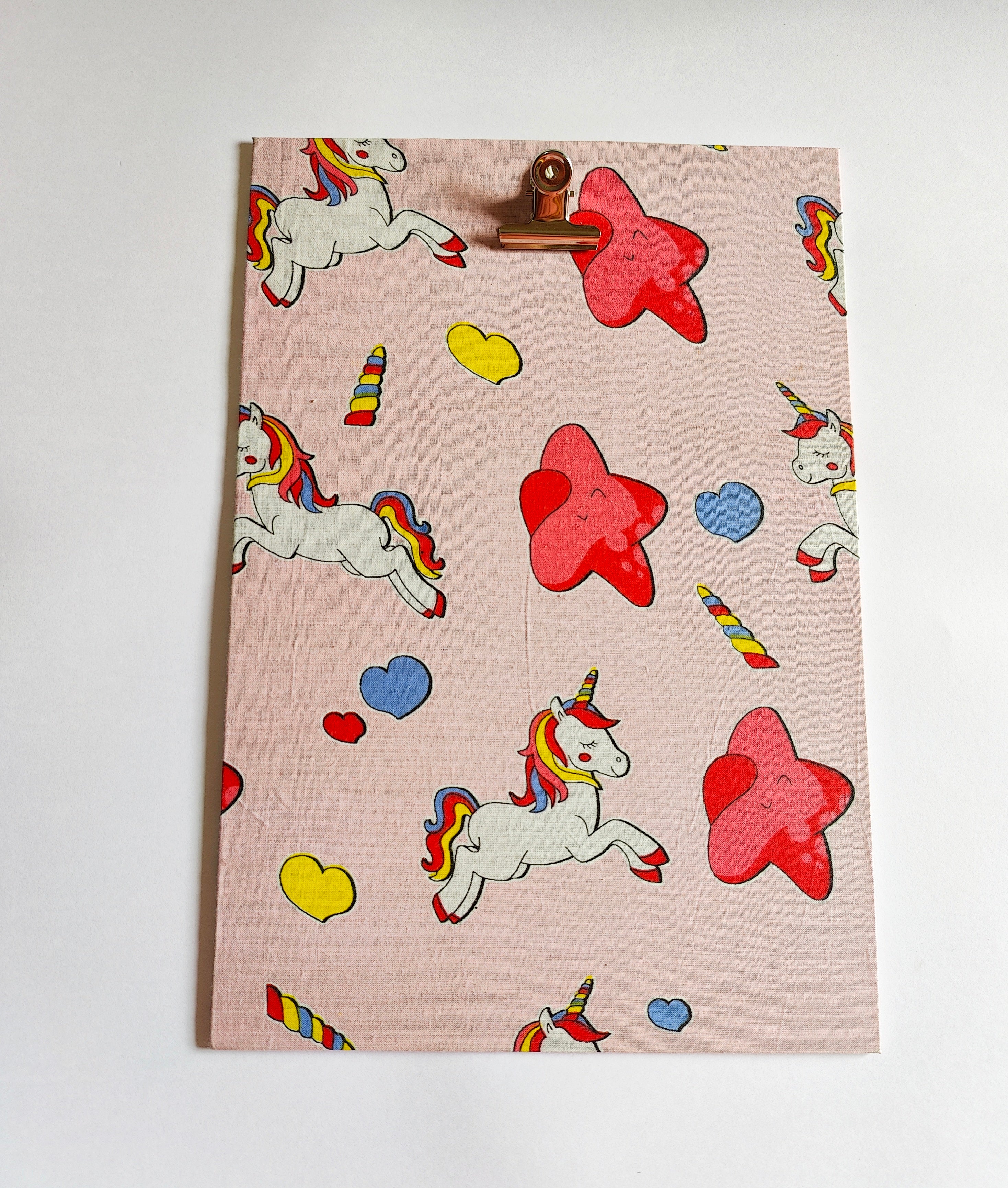 Clips pad - A4 size - Pink Unicorn