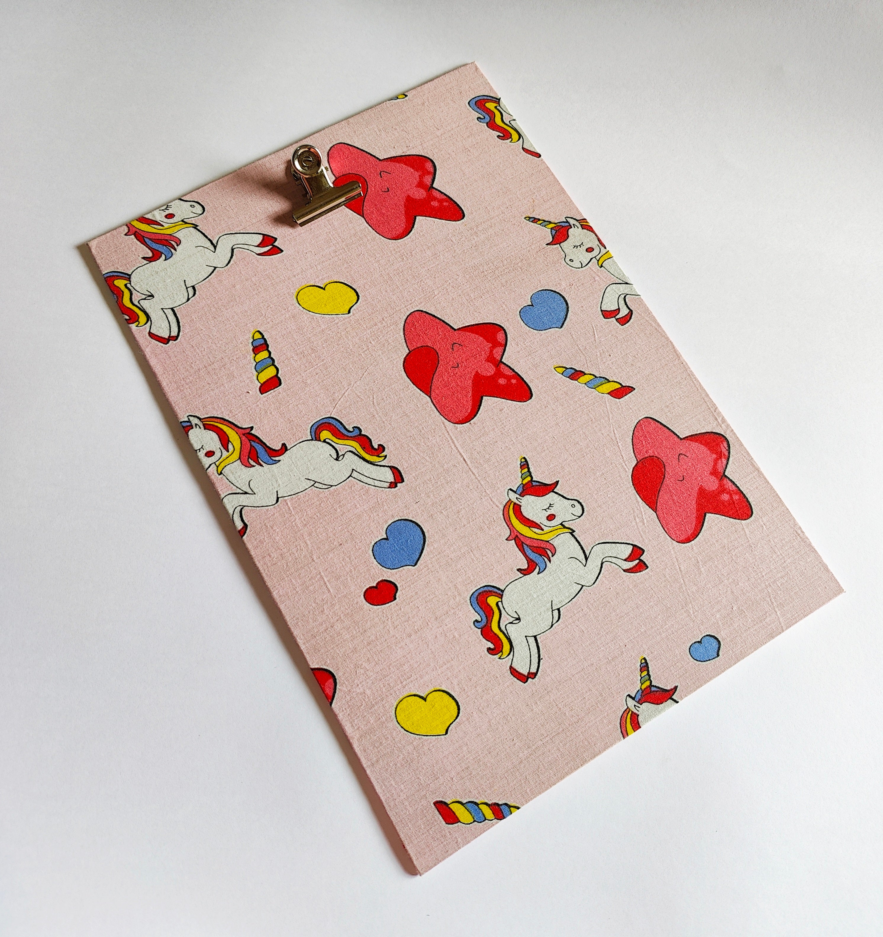 Clips pad - A4 size - Pink Unicorn