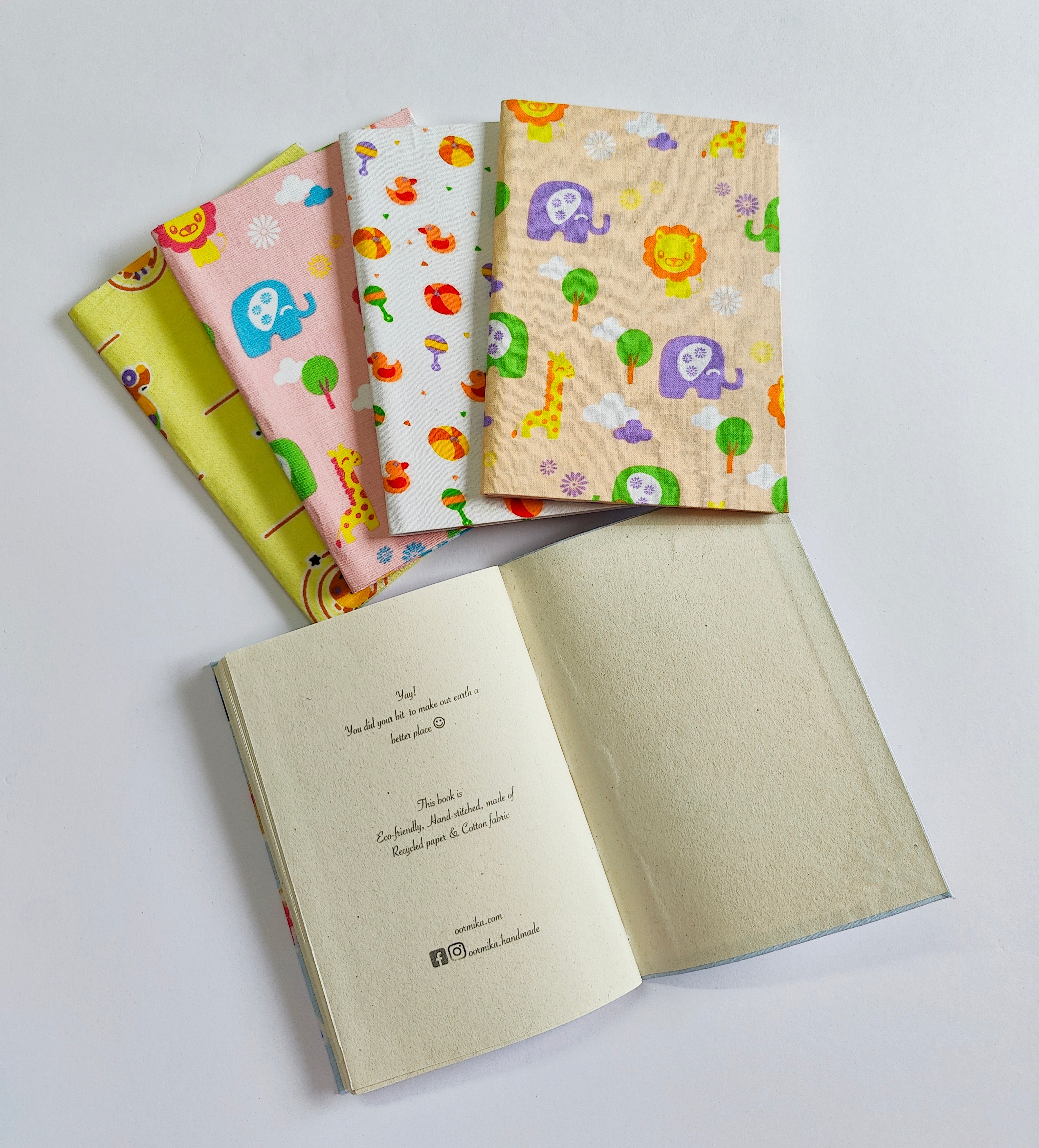 Notebooks - A6 size - Set of 5 - Animals &amp; Toys